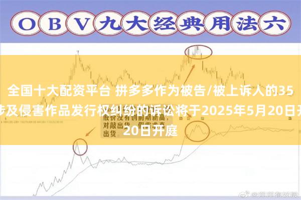 全国十大配资平台 拼多多作为被告/被上诉人的35起涉及侵害作品发行权纠纷的诉讼将于2025年5月20日开庭