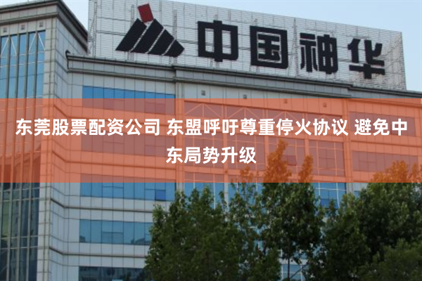 东莞股票配资公司 东盟呼吁尊重停火协议 避免中东局势升级